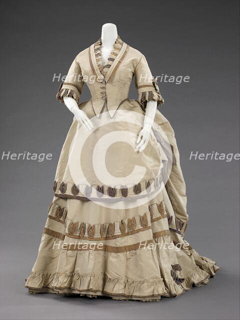Dinner dress, American, 1870. Creator: Unknown.