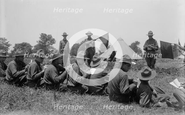 Wig-Wag practice, between c1915 and c1920. Creator: Bain News Service.