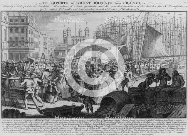 The Legal Quays, London, 1757. Artist: LP Boitard