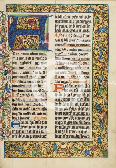 Decorated Initial A; Missal, about 1500-1505. Creator: Unknown.