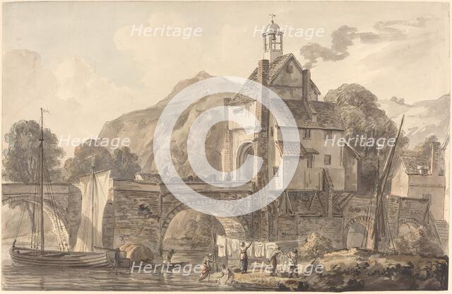 The Bridge at Bridgnorth in Shropshire. Creator: Paul Sandby.