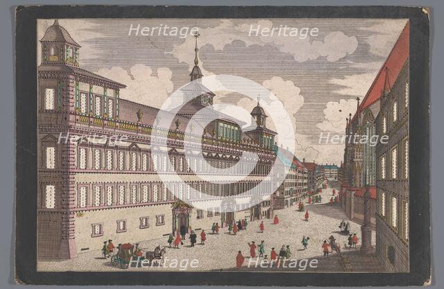 View of the Town Hall in Nuremberg, 1742-1801. Creator: Georg Balthasar Probst [possibly].