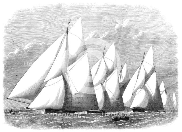 The Royal Thames Yacht Club: finish of the cutter-match, 1870. Creator: Unknown.