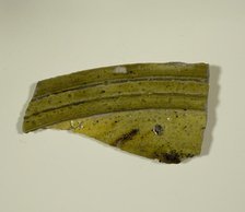 Fragment of a Bowl with Double Molded Rim, 13th-14th century. Creator: Unknown.