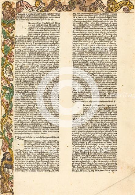 Border from an Almanac, c. 1489. Creator: Unknown.