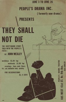 Poster for the stage production They Shall Not Die, c1949. Creator: Amalgamated Lithographers of America.