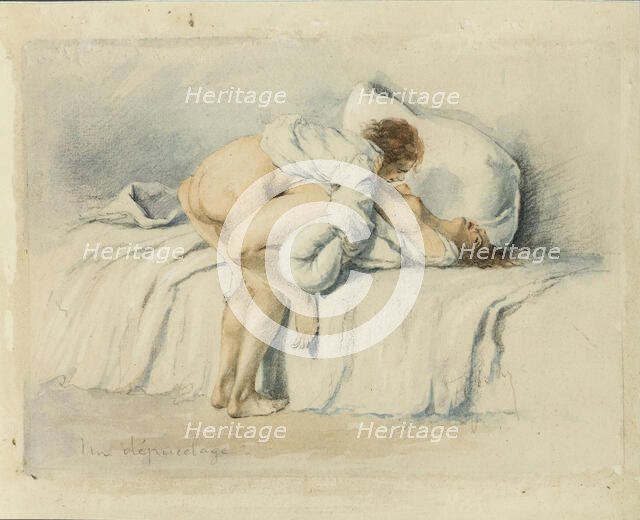 Erotic scene. Creator: Zichy, Mihály (1827-1906).