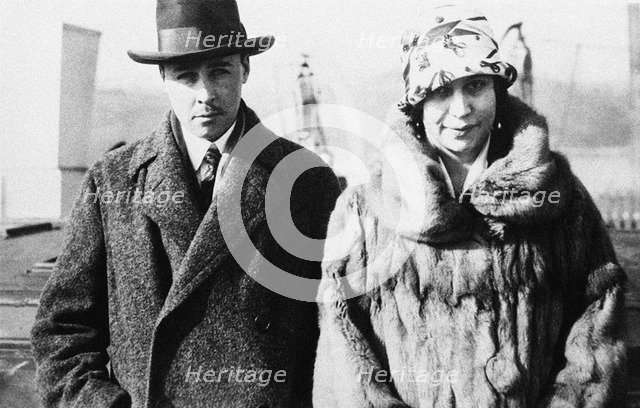 Prince Pyotr Grigoryevich Volkonsky (1897-1925) with his wife, Irina, nee Rakhmaninova (1903-1969), 1925.