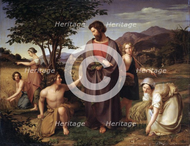 Ruth in Boaz's Field', 19th century.  Creator: Blanc, Louis Ammy (1810-1885).