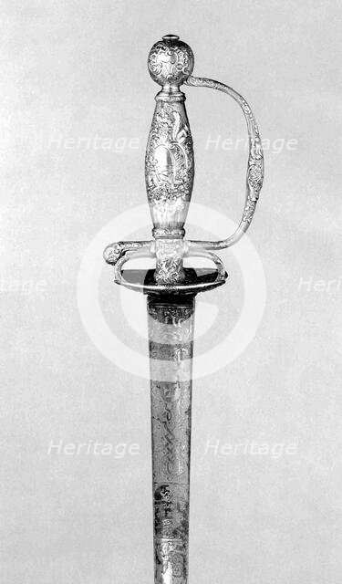 Smallsword, French, Paris, hallmarked for 1736. Creator: Unknown.