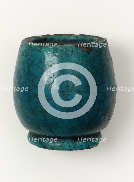 Ink pot in the shape of a Lotus Bud, Possibly Late Period, 664-525 BCE. Creator: Unknown.