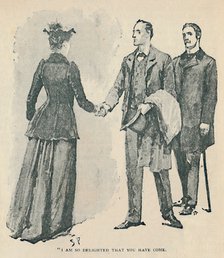 'I Am So Delighted That You Have Come', 1892. Artist: Sidney E Paget.