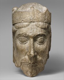 Head of a King, French, ca. 1150-75. Creator: Unknown.