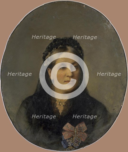 Portrait of Princess Maria Alexandrovna Dolgorukaya, née Apraxina (1816-1892), Second Half of the 19 Artist: Anonymous  