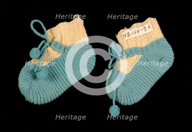 Bootees, American, ca. 1860. Creator: Unknown.