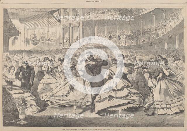 The Great Russian Ball at the Academy of Music, November 5, 1863, published 1863. Creator: Winslow Homer.