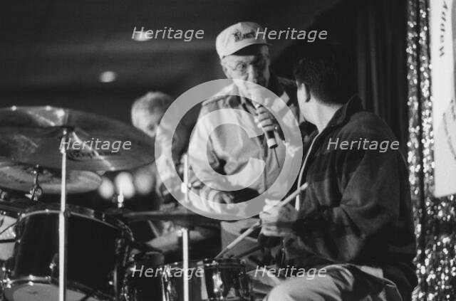 Flip Phillips, Butch Miles, Joe Ascione, The March of Jazz, Clearwater Beach, Florida, 2000. Creator: Brian Foskett.