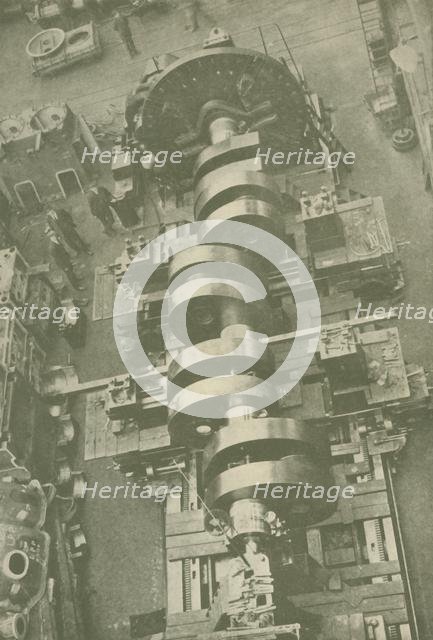 'Part of the Crankshaft of M.V. "Britannic" (White Star), 27,000 Tons', c1930. Creator: Unknown.