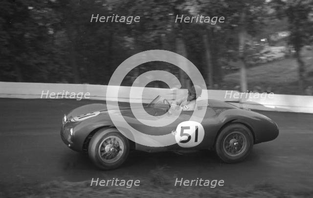 Aston Martin DB3S, Dennis Poore,Prescott hill climb 1954. Creator: Unknown.