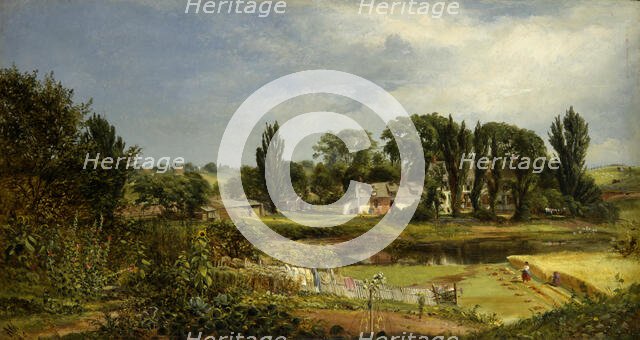 Long Island Homestead, Study from Nature, 1859. Creator: Andrew W. Warren.