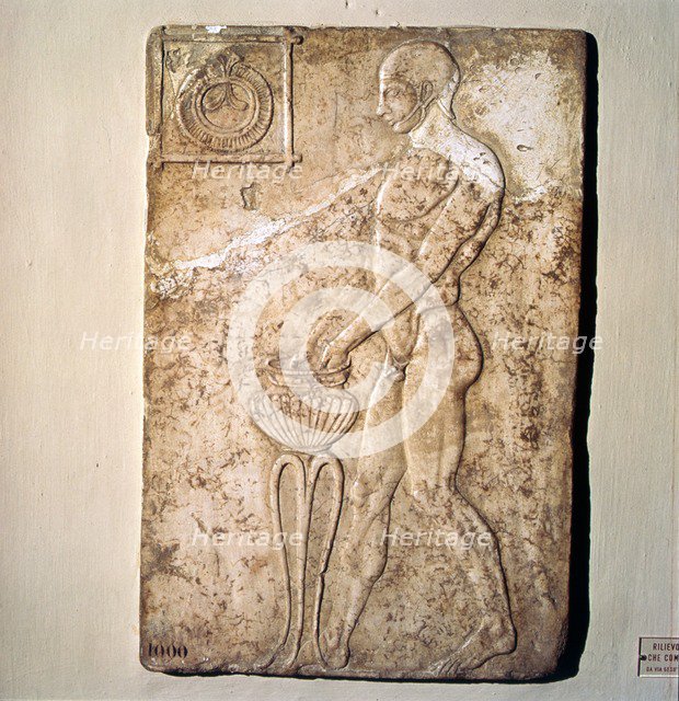 Roman Votive relief of Athlete from Republican Period, Rome, c2nd century BC. Artist: Unknown.