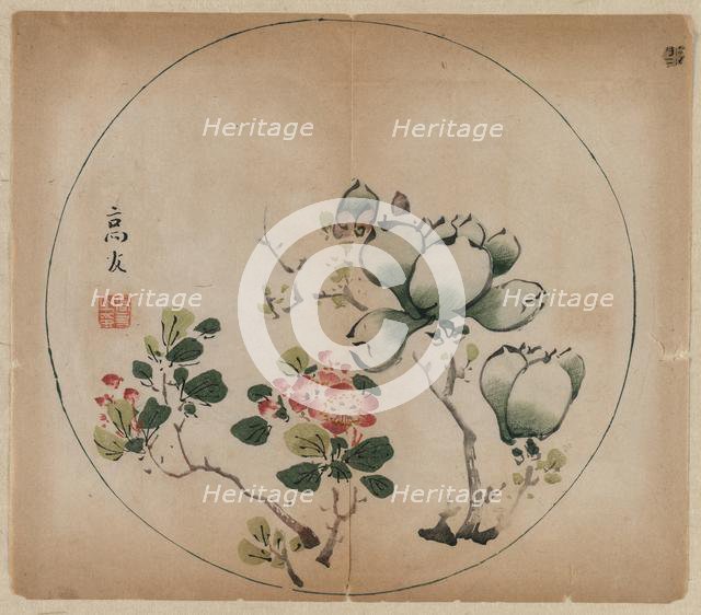 Flowering Magnolia and Peach Blossoms, 1368-1644. Creator: Unknown.