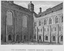 View of the old quadrangle, Christ's Hospital, City of London, 1823. Artist: Anon