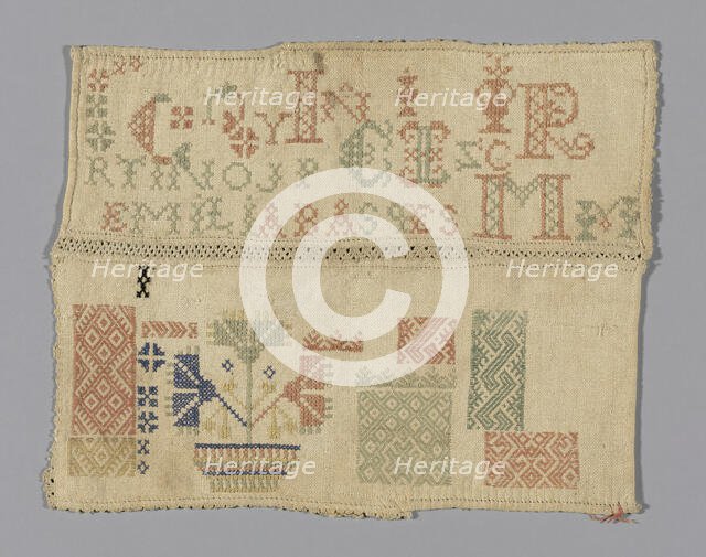 Sampler, Spain, 19th century. Creator: Unknown.