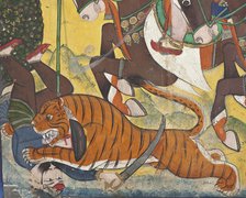 Maharao Ram Singh II of Kota (reigned 1827-1866) - Hunting with Maharao Ram Singh of Bundi, c1880. Creator: Unknown.