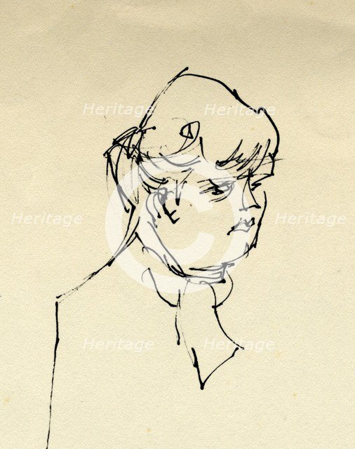Head of a woman, 1953. Creator: Shirley Markham.