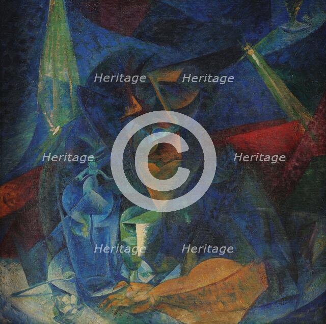 Donna al caffe - Compenetrazione di luci e piani, 1912-1914. Creator: Boccioni; Umberto (1882-1916).