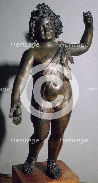 Roman bronze of the infant Bacchus. Artist: Unknown
