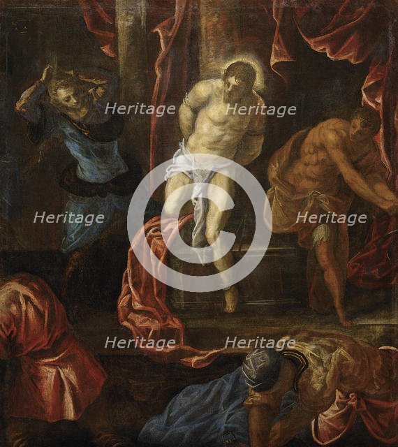 The Flagellation of Christ, ca 1585-1590 . Creator: Tintoretto, Jacopo (1518-1594).