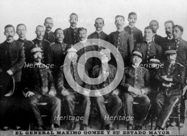 General  Maximo Gomez and his Senior officers, (1897), 1920s. Artist: Unknown