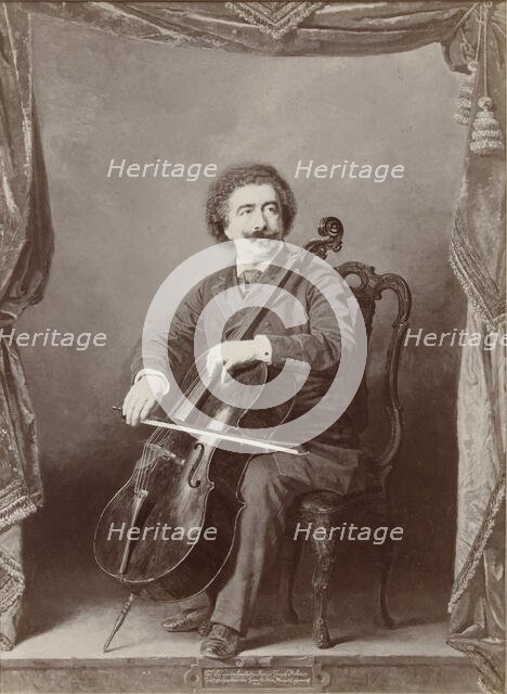 Portrait of the cellist and composer Joseph Hollman (1852-1926), c. 1890. Creator: Mniszech, Andrzej Jerzy (1823-1905).