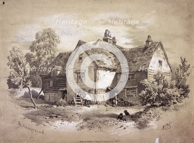 General view of Hampstead, Hampstead, London, c1840. Artist: Anon