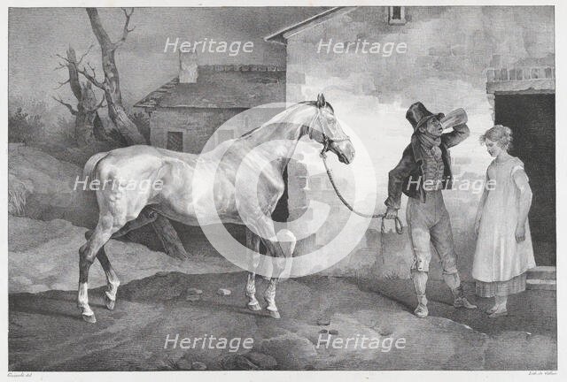 Old Horse at an Inn Door, 1822. Creator: Theodore Gericault.