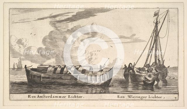 An Amsterdam Lighter and a Wieringer, 17th century. Creator: Reinier Zeeman.