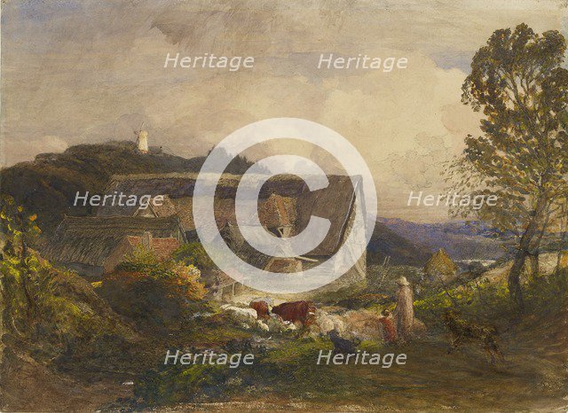 Farm Yard at Princes Risborough, 1845. Artist: Samuel Palmer.