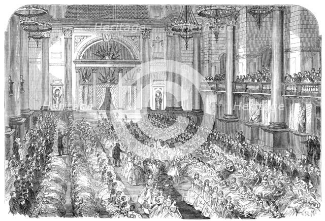 Messrs Cope's Christmas entertainment to their workpeople at St. George's Hall, Liverpool, 1864. Creator: Unknown.