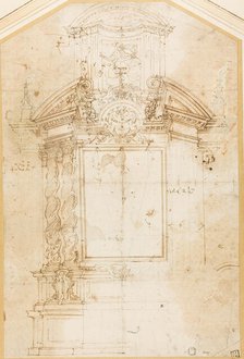 Sketch for an Altar of Saint Bartholomew, n.d. Creators: Andrea Pozzo, Giovanni Francesco Grimaldi.