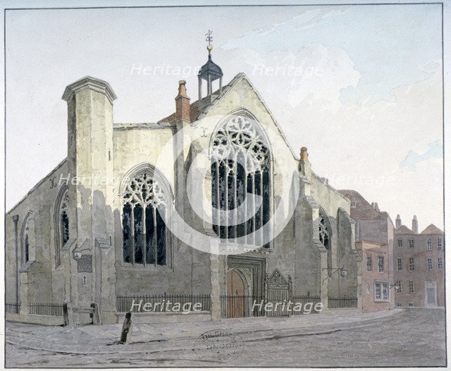 View of the west end of Austin Friars, City of London, c1780.                                      Artist: Anon