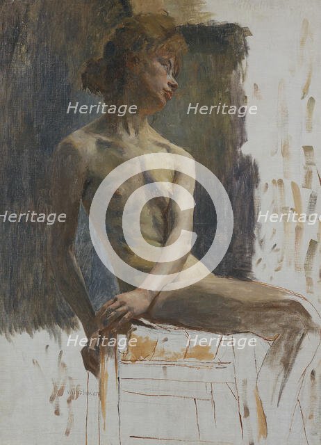 Study of a Model, late 19th-early 20th century. Creator: Carl Wilhelmson.