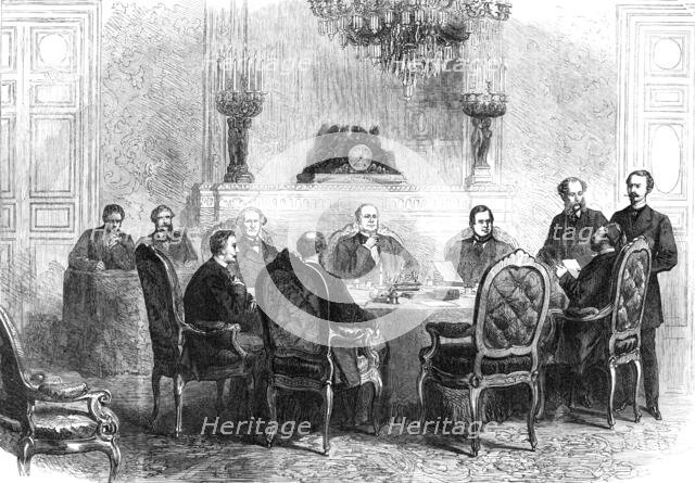 Sitting of the Conference at Paris on the Turkish and Greek Question, 1869. Creator: Unknown.