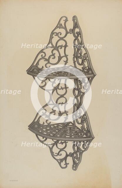 Corner Shelf Bracket, c. 1940. Creator: Milton Grubstein.