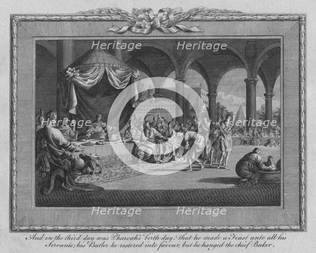 'And on the third day was Pharaoh's birth day...', late 17th-early 18th century. Creator: Jan Luyken.