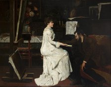 At the Piano, between 1882-1886. Creator: Stanislaw Lentz.