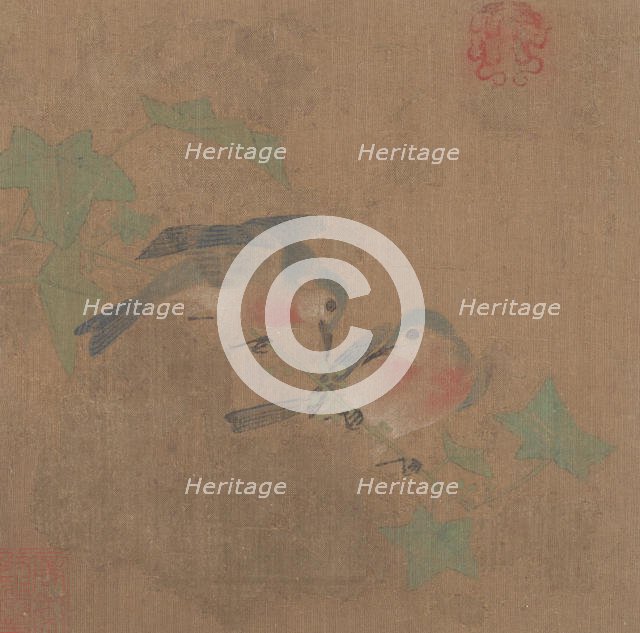 Birds on Fruit Branch. Creator: Unknown.