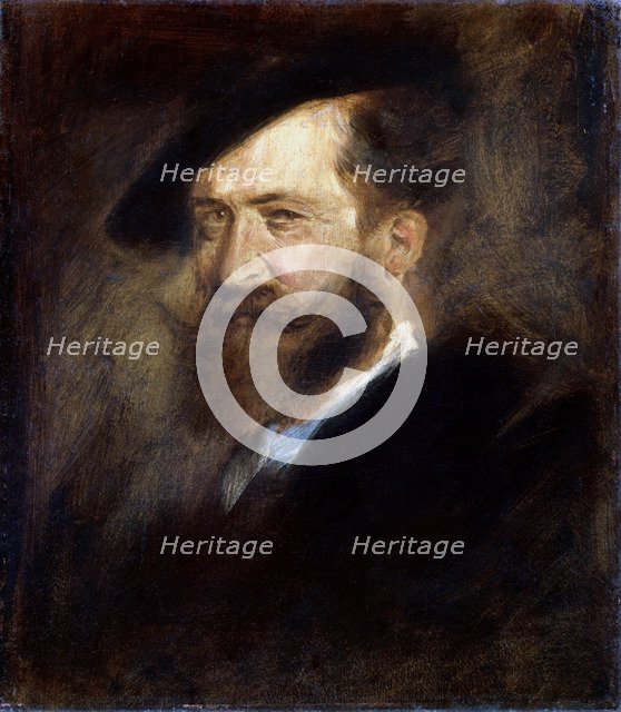 'Portrait of the artist Wilhelm Busch', (1832-1908), 1877-1880.  Artist: Franz von Lenbach