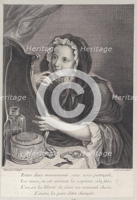 The Coquettish Widow, 1724. Creator: Francois Bernard Lepicie.